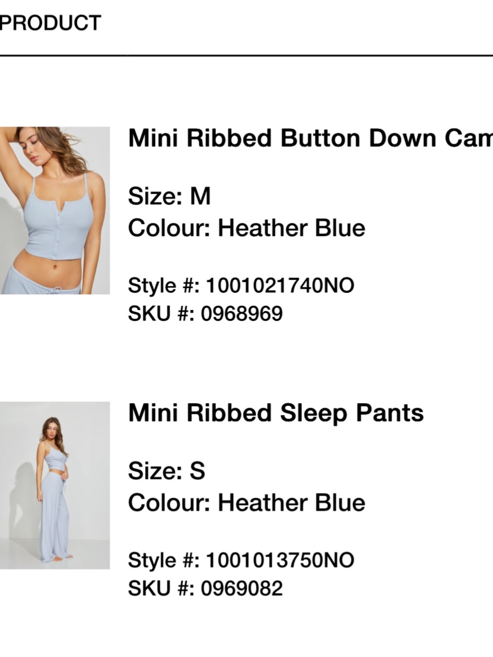 Garage mini ribbed sleep pants size small - Picture 5 of 5
